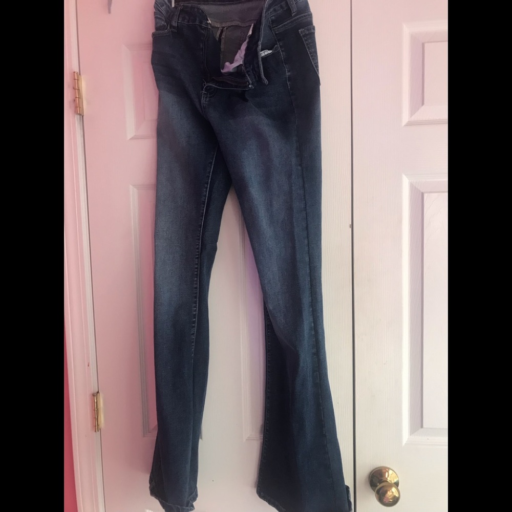 Long split flare pants